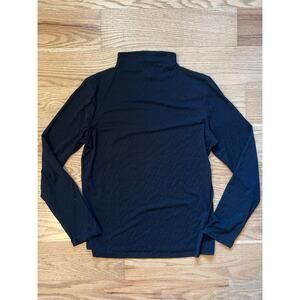 Worthington Sheer Mock Neck Long Sleeve